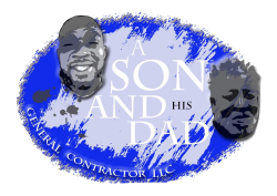 a son and his dad General Constructions logo